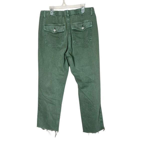 Vervet Green Straight Leg Raw‎ Hem Pants Size 28 - Picture 8 of 9